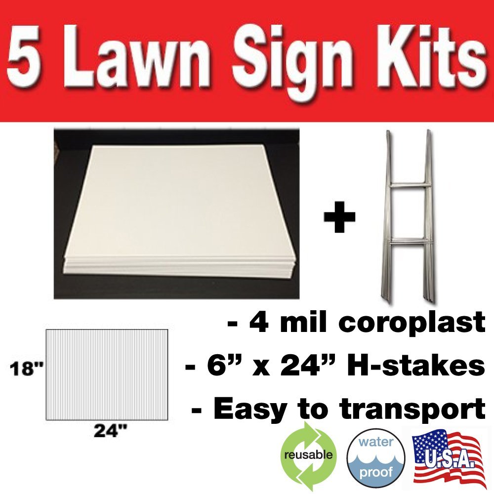 5 Lawn Signs Kit