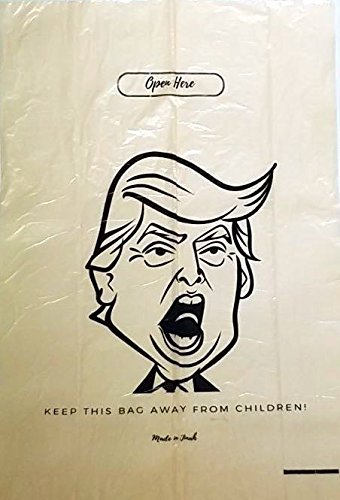 Donald Trump Earth-Friendly Dog Poop Waste Bags Orange